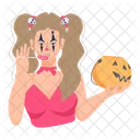 Garota De Halloween Doces De Halloween Comida De Halloween Icon