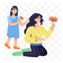 Menina mãe  Ícone