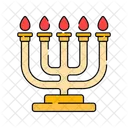 Menorah Jewish Hanukkah Icon