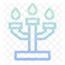 Menorah with flame  Icon