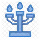 Menorah with flame  Icon