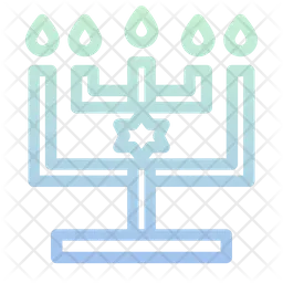 Menorah with magen david  Icon