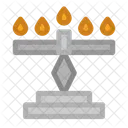 Menorah with rhombus  Icon