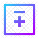 Menos Mas Cuadrado Icono
