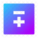 Menos Mas Cuadrado Icono