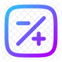 Menos Mas Cuadrado Icono