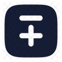 Menos Mas Cuadrado Icono