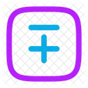 Menos Mas Cuadrado Icono