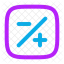Menos Mas Cuadrado Icono