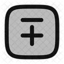 Menos Mas Cuadrado Icono