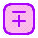 Menos Mas Cuadrado Icono