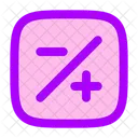 Menos Mas Cuadrado Icono