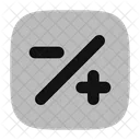 Menos Mas Cuadrado Icono