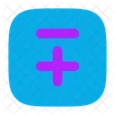 Menos Mas Cuadrado Icono