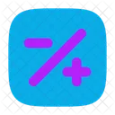Menos Mas Cuadrado Icono