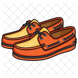 Men's Orange Boat Shoes  Icon