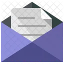 Aberto Envelope Carta Icon