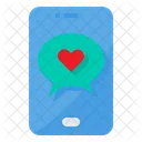 Amor Smartphone Balao De Bate Papo Icon