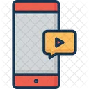 Mensagem De Video Celular Smartphone Ícone