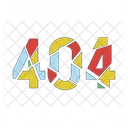 Mensagem flash de erro 404 quebrada de vitral abstrato  Ícone