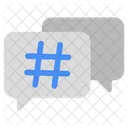 Mensagem De Hashtag Bate Papo De Hashtag Comunicacao De Hashtag Ícone