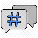 Mensagem De Hashtag Bate Papo De Hashtag Comunicacao De Hashtag Ícone