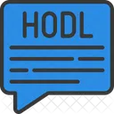 Mensagem hodl  Ícone