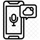 Mensagem Meteorologica Assistente De Voz Nublado Ícone