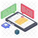Mensagem Movel Sms Comunicacao Por Smartphone Ícone