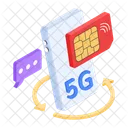 5 G Sim Mensagem Sim Cartao Sim Icon