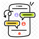 Mensagens Moveis Bate Papo Por Telefone Comunicacao Movel Ícone