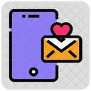 Dia De San Valentin Telefono Correo Icono