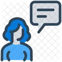 Charlar Hablar Burbuja Icono