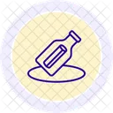 Mensaje En Una Linea Icono De Botella Icono