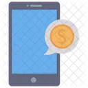 Mensaje De Finanzas Chat De Finanzas Mensaje Movil Icono