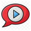 Mensaje De Video Chat Video Charla Icono