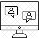 Mensajes de texto en línea  Icono