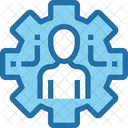 Mensch Management Optimierung Symbol