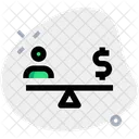 Personen Geldsaldo Benutzersaldo Finanzen Symbol