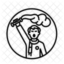 Menge Fackeln Hell Brennend Symbol