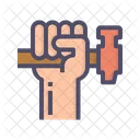 Rechte Hand Hammer Icon