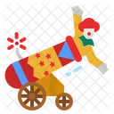 Menschliche Kanone Zirkus Jahrmarkt Symbol