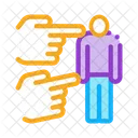 Mensch Mobbing Aggression Symbol