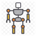 Menschliches Exoskelett Mensch Roboter Symbol