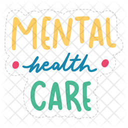 Mental health care Icon - Download in Sticker Style