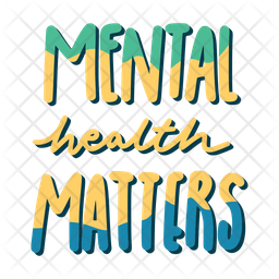 Mental health matters Icon - Download in Sticker Style