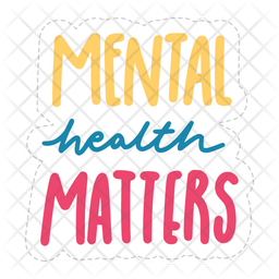 Mental health matters Icon - Download in Sticker Style