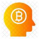 Mentalidad Bitcoin Criptomoneda Icono