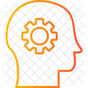 Mentalidad Cerebro Rueda Dentada Icono