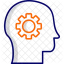 Mentalidad Cerebro Rueda Dentada Icono